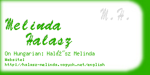 melinda halasz business card